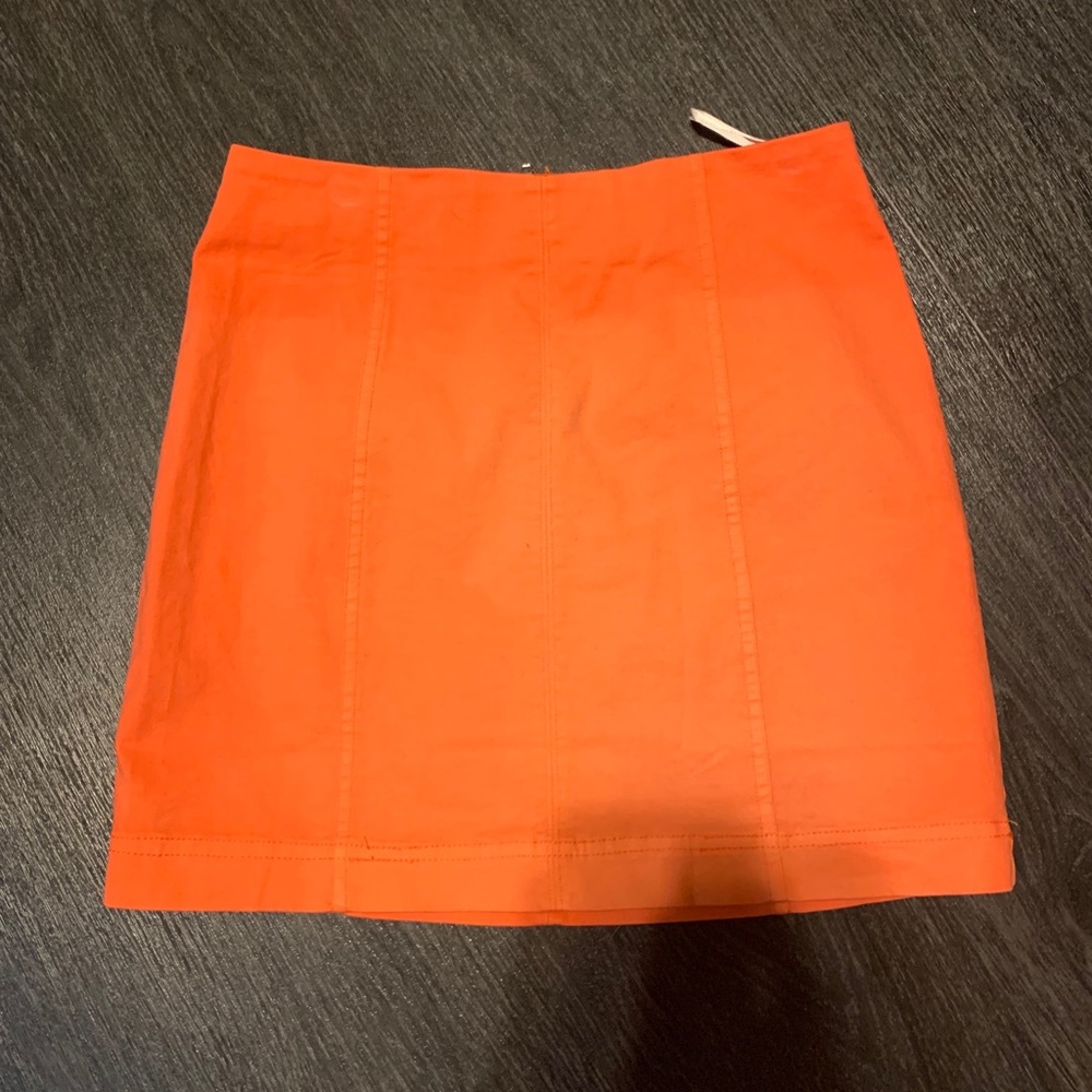 Orange miniskirt